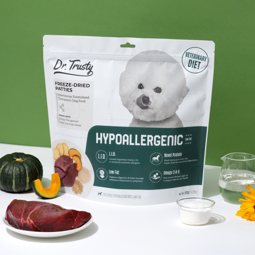 닥터트러스티 하이포알러제닉 로우팻 동결건조 알러지 처방사료 33장 150g 저지방 특수단백 이미지 2