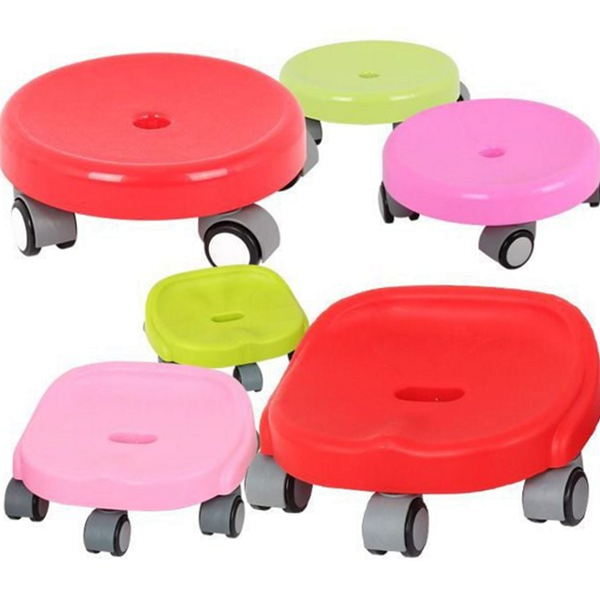 앉은뱅이 이동식 작업 의자 바퀴 청소 의자 좌식 허리