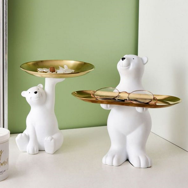 현관 북극곰 트레이 침실 북극곰 선반 거실 인테리어