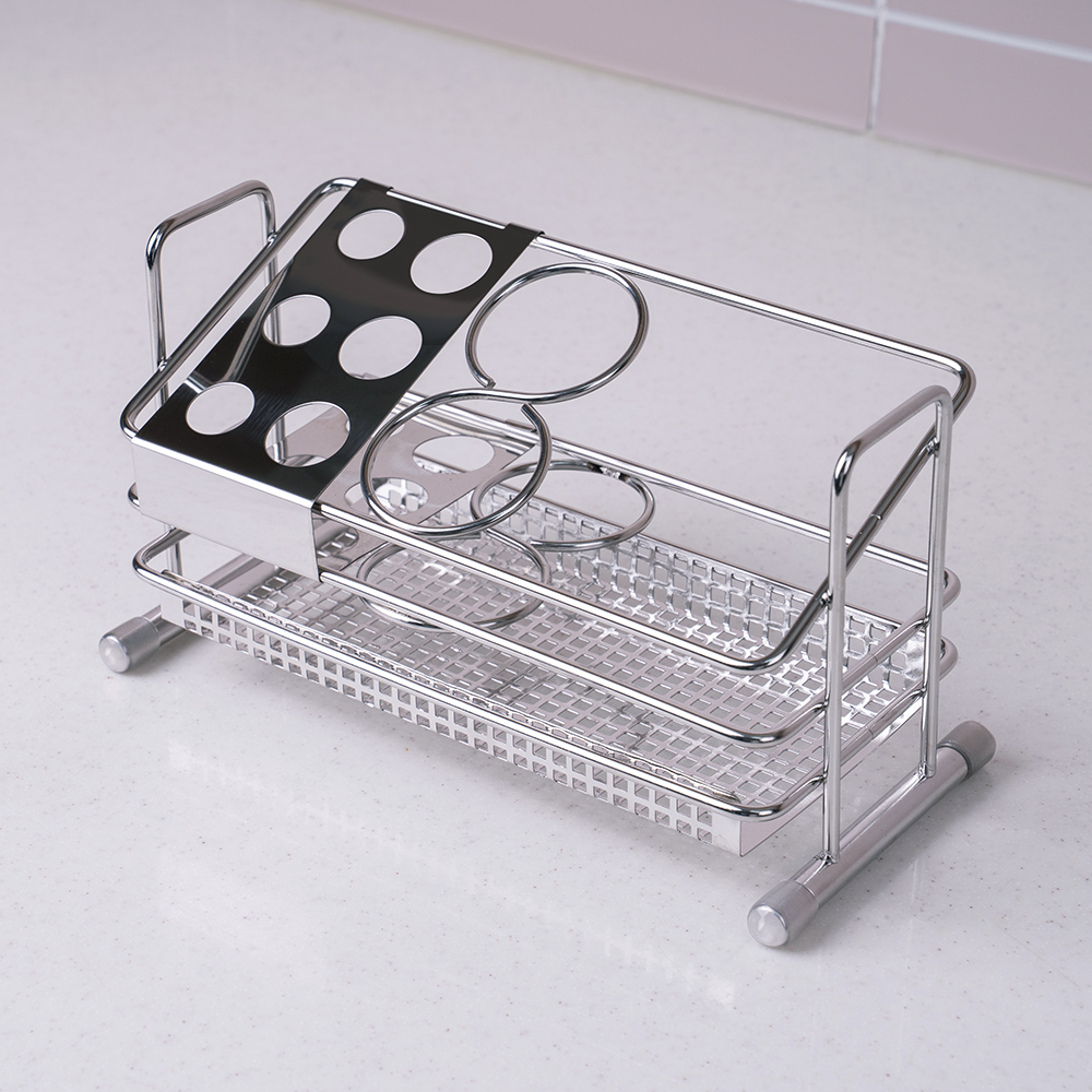 [본사직영] 오리지니크 스텐 압연 바스캐디 칫솔 꽂이 면도기 치약 거치대