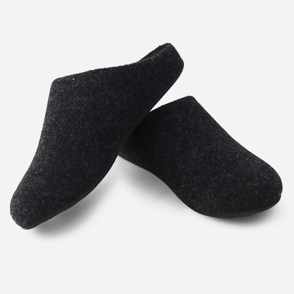 핏플랍 여성 크리시 펠트 겨울 슬리퍼 블랙
