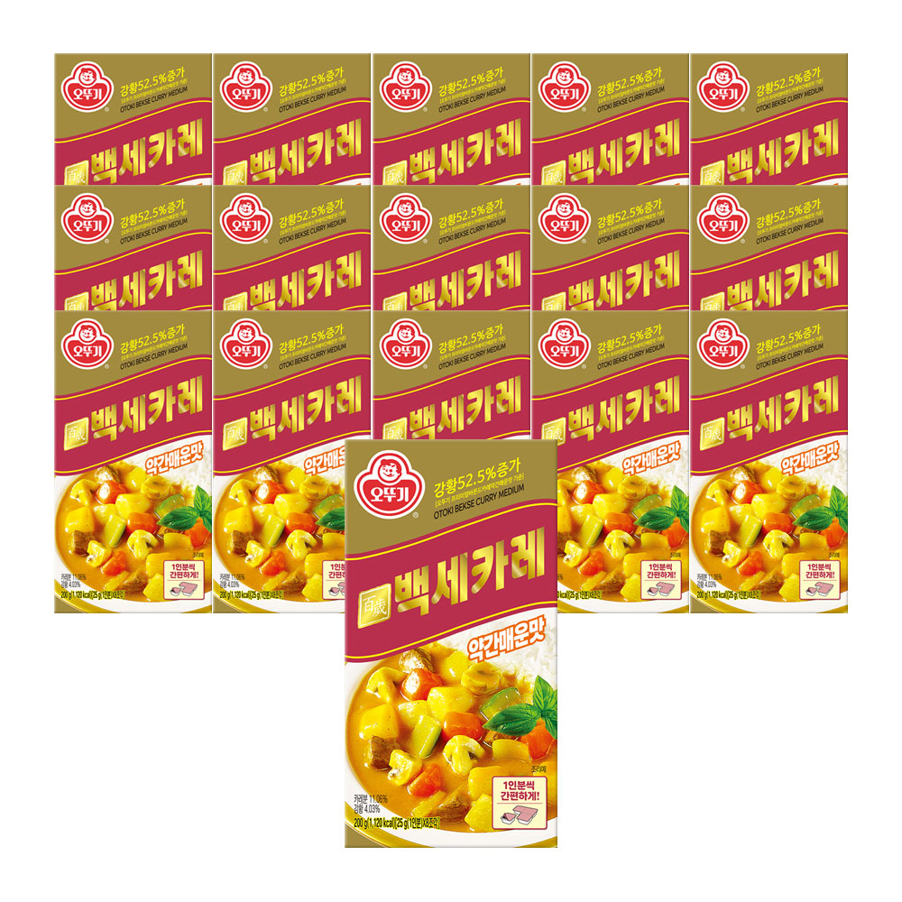 오뚜기 백세카레 고형 약간매운맛, 200g, 16개 - 상품 이미지