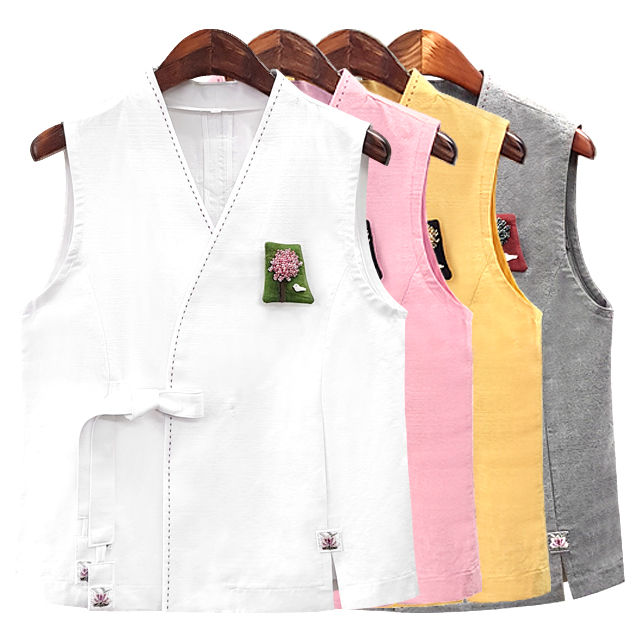 연화 슬라브 조끼/보살님한복 생활한복 개량한복 패션한복 사찰복 법복 절복 단체복 아리랑의봄 : 아리랑의 봄