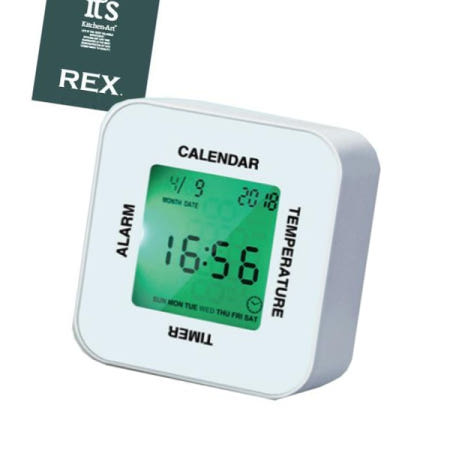 타이머 키친아트161 쉬운기능 달력 온도계 탁상시계