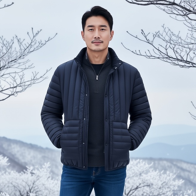 네파 남성 겨울 라이프스타일 아웃도어룩 퀼팅 경량패딩 자켓 - 상품 이미지