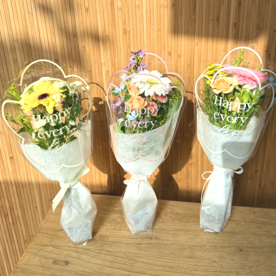 투명쇼핑백+ 몽글몽글 꽃다발 Set - 상세 이미지 3
