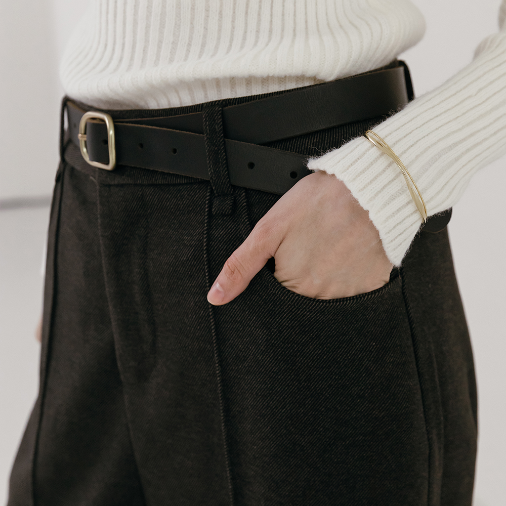 핀턱 라인 8부 카브라 팬츠 - 상세 이미지 2