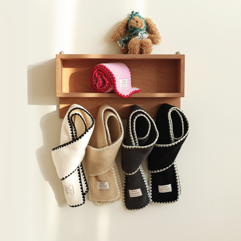 헤이봄 아기 유아동 키즈 후리스 털목도리 머플러 어린이집 유치원 선물 답례품 이름자수가능