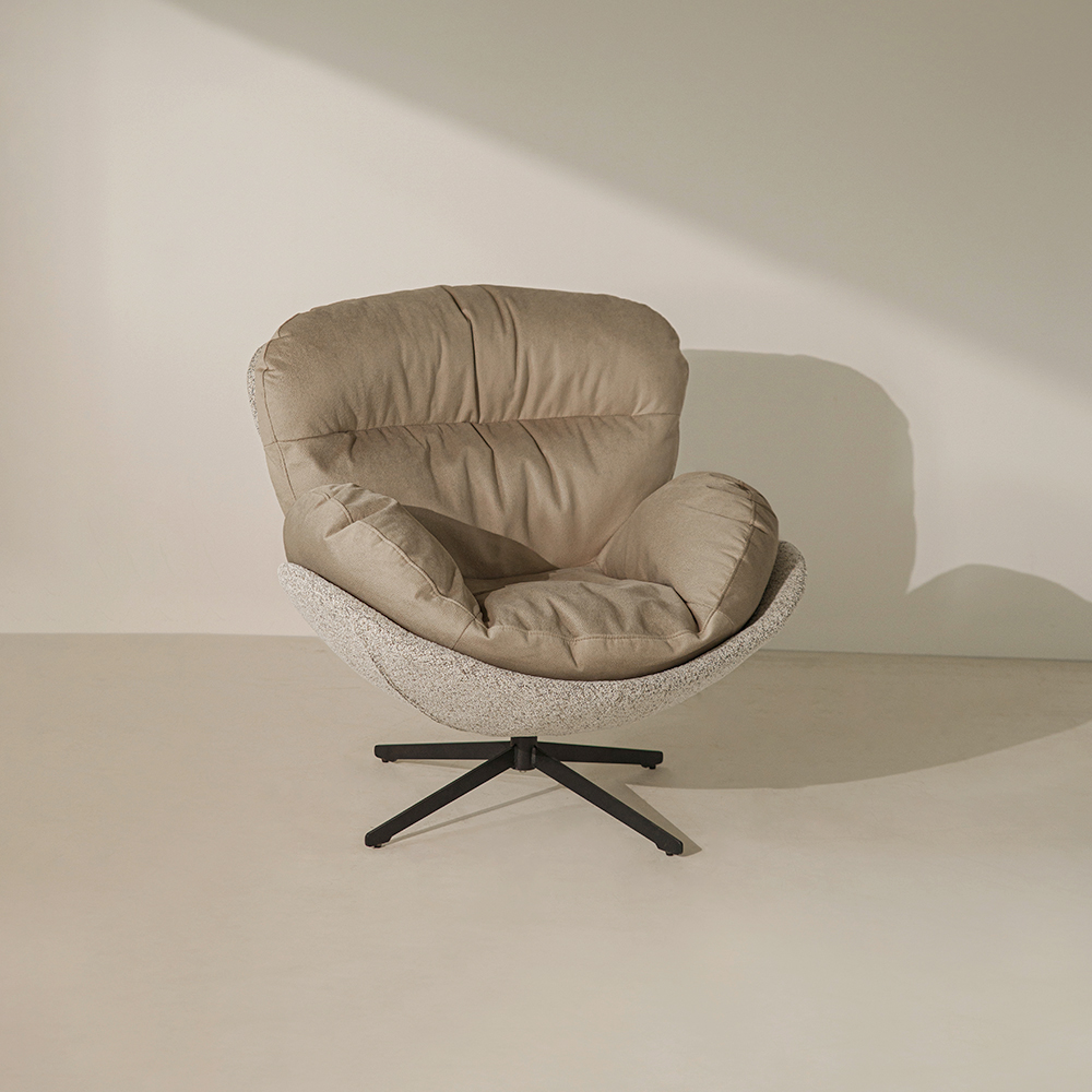 칼모 패브릭 1인용 쇼파 안락 수유 의자 (로우백)