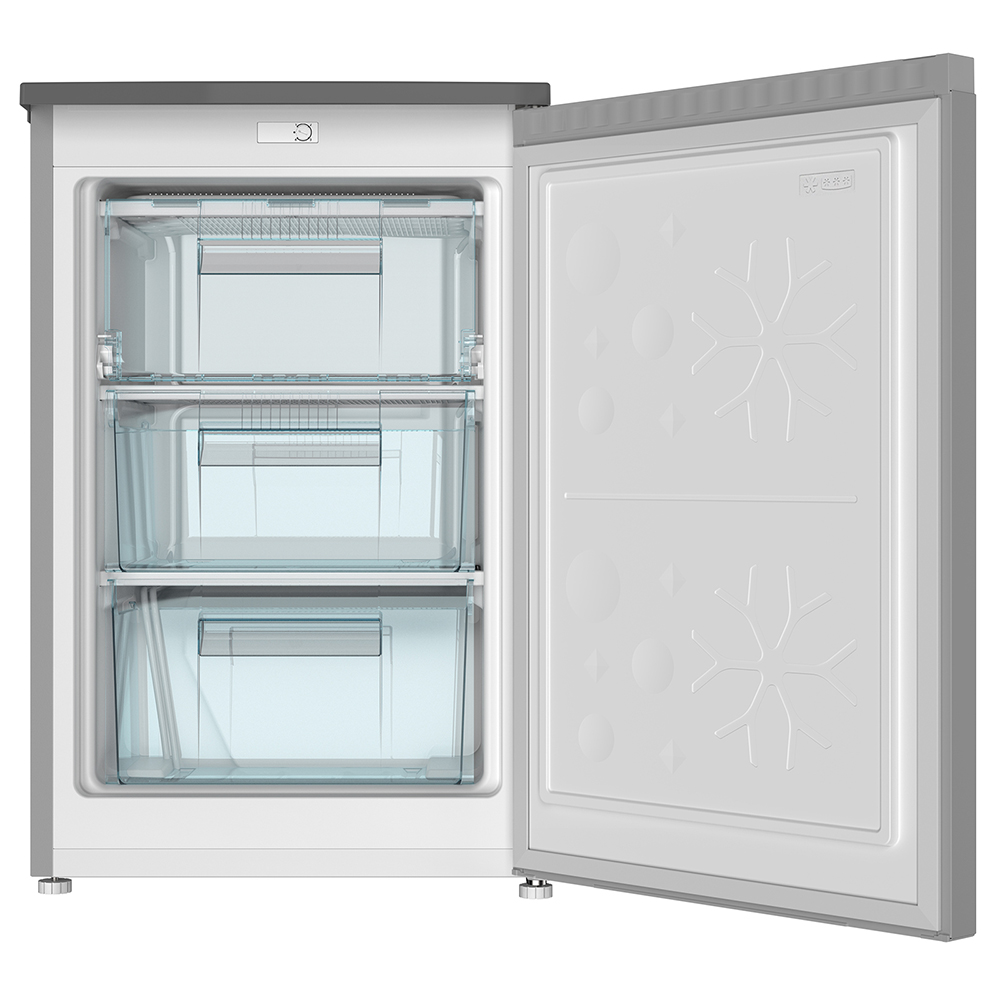 창홍 소형 미니 냉동고 스탠드형 가정용 주방용 실버 85L