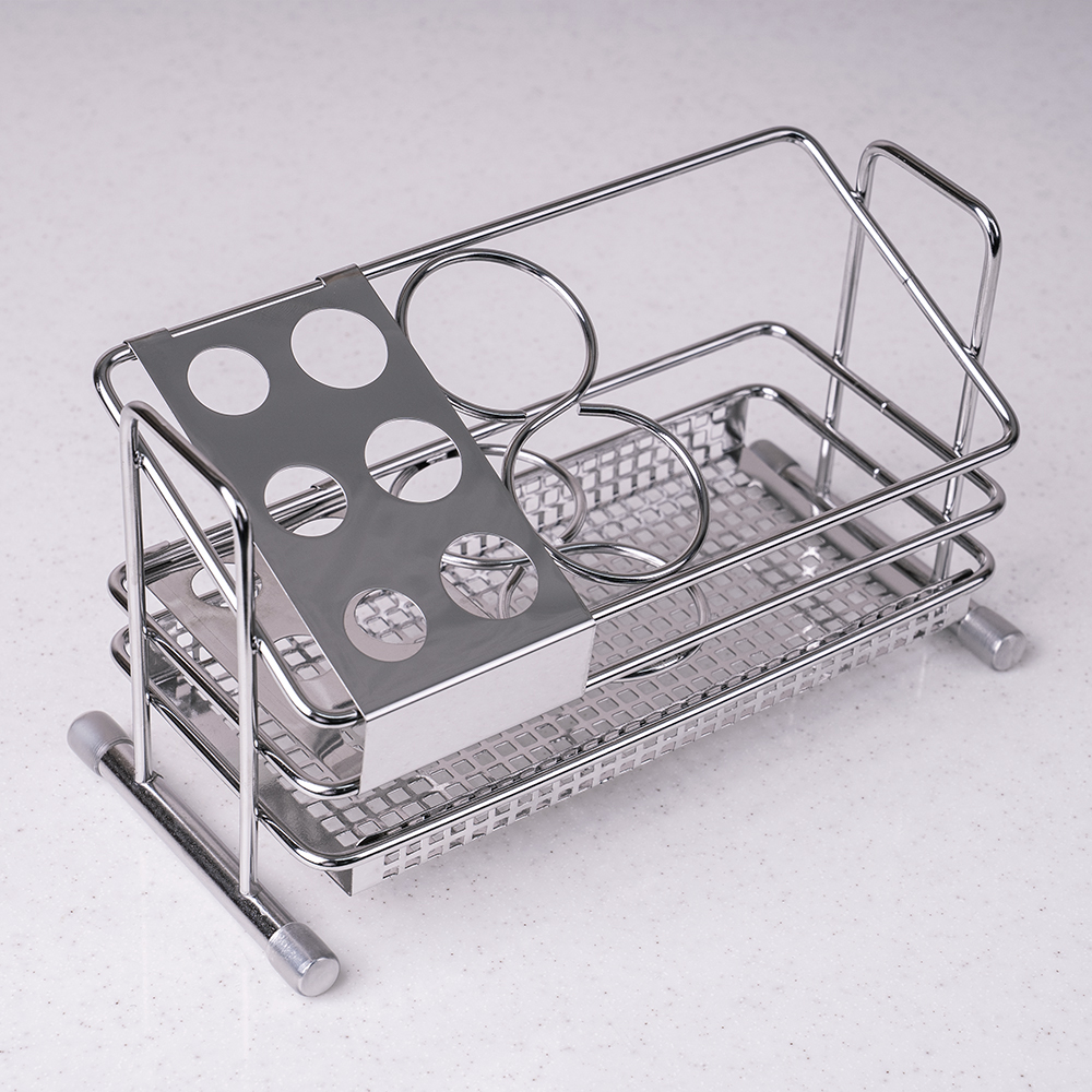 [본사직영] 오리지니크 스텐 압연 바스캐디 칫솔 꽂이 면도기 치약 거치대