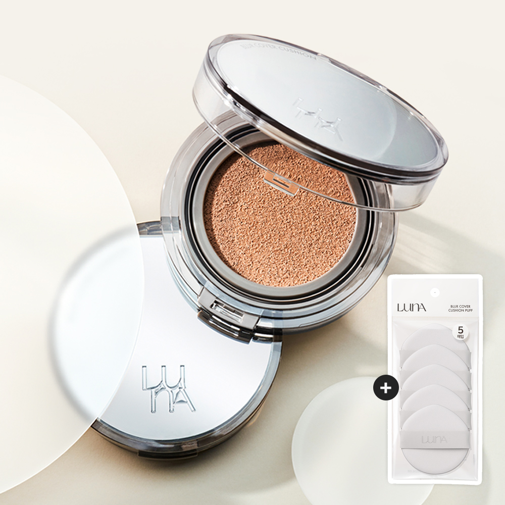 루나 블러 커버 쿠션 본품+리필 12g (SPF 40 PA++) (+블러퍼프 5매) - 상품 이미지