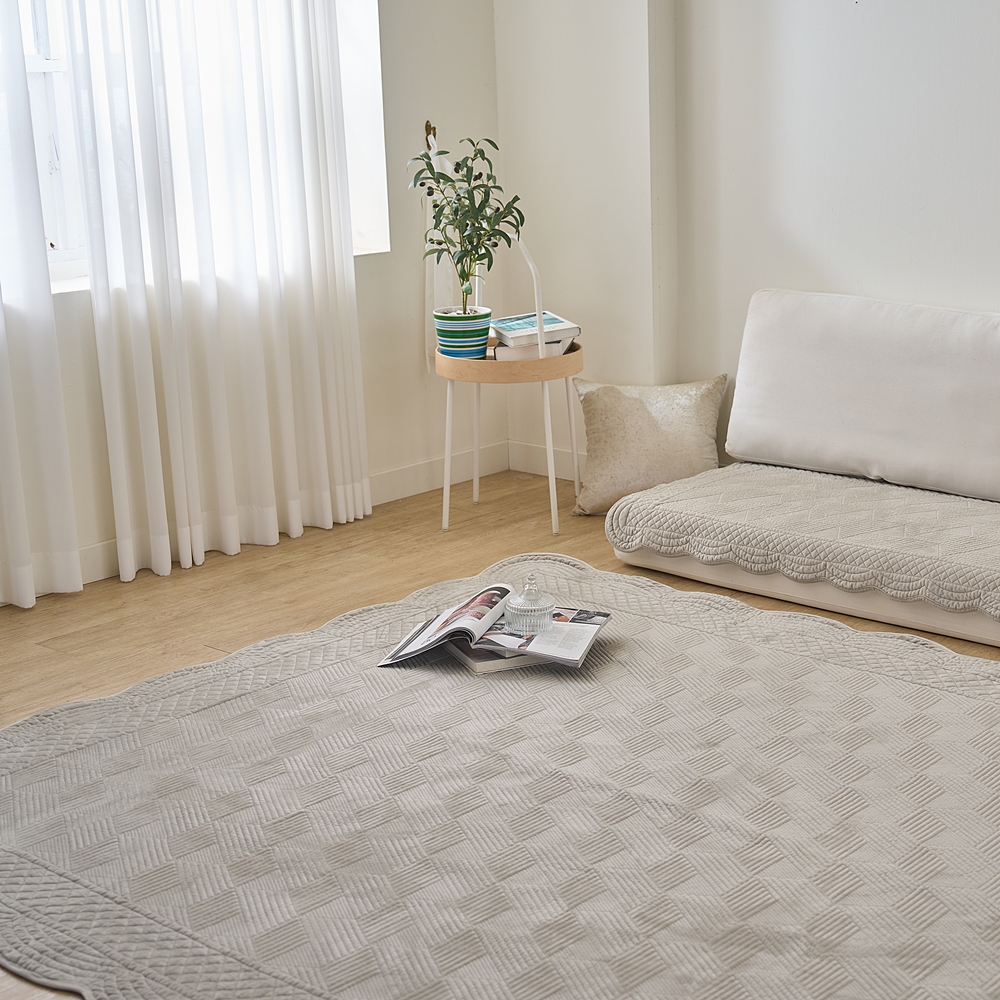 나라데코 극세사 퀼팅 워싱 목화솜 러그 쇼파패드 카페트 160x210