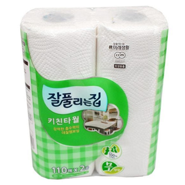 두꺼운 키친 타월 엠보싱 주방 타월 일회용 흡수 펄프 용품 - 상품 이미지