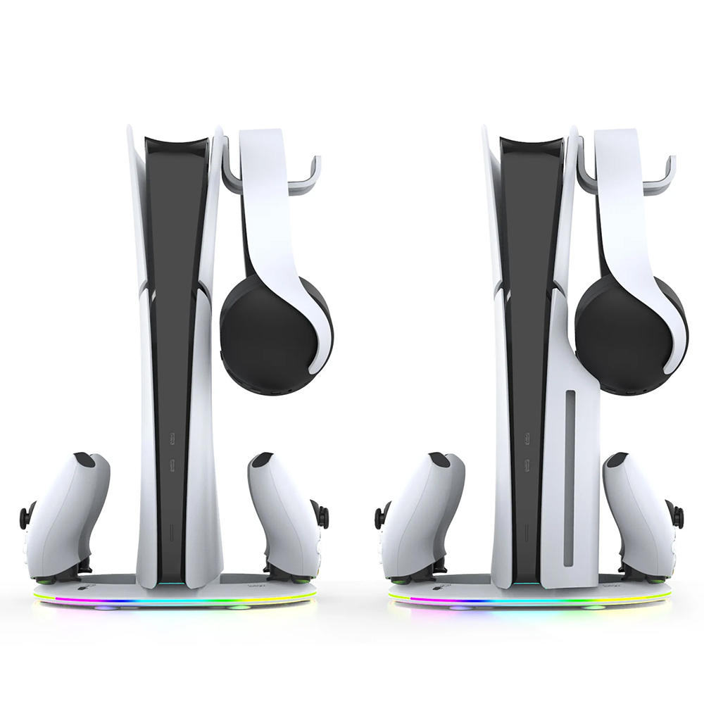 PS5 PRO 슬림 스탠드 플스5 프로 슬림 거치대 수직 받침대 충전 RGB 이미지 6