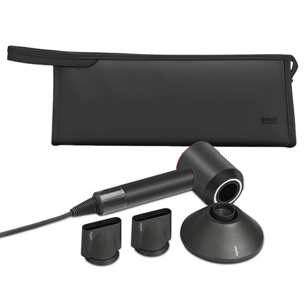 BUBM 고데기 드라이기 휴대용 가죽 파우치 케이스 이미지 2