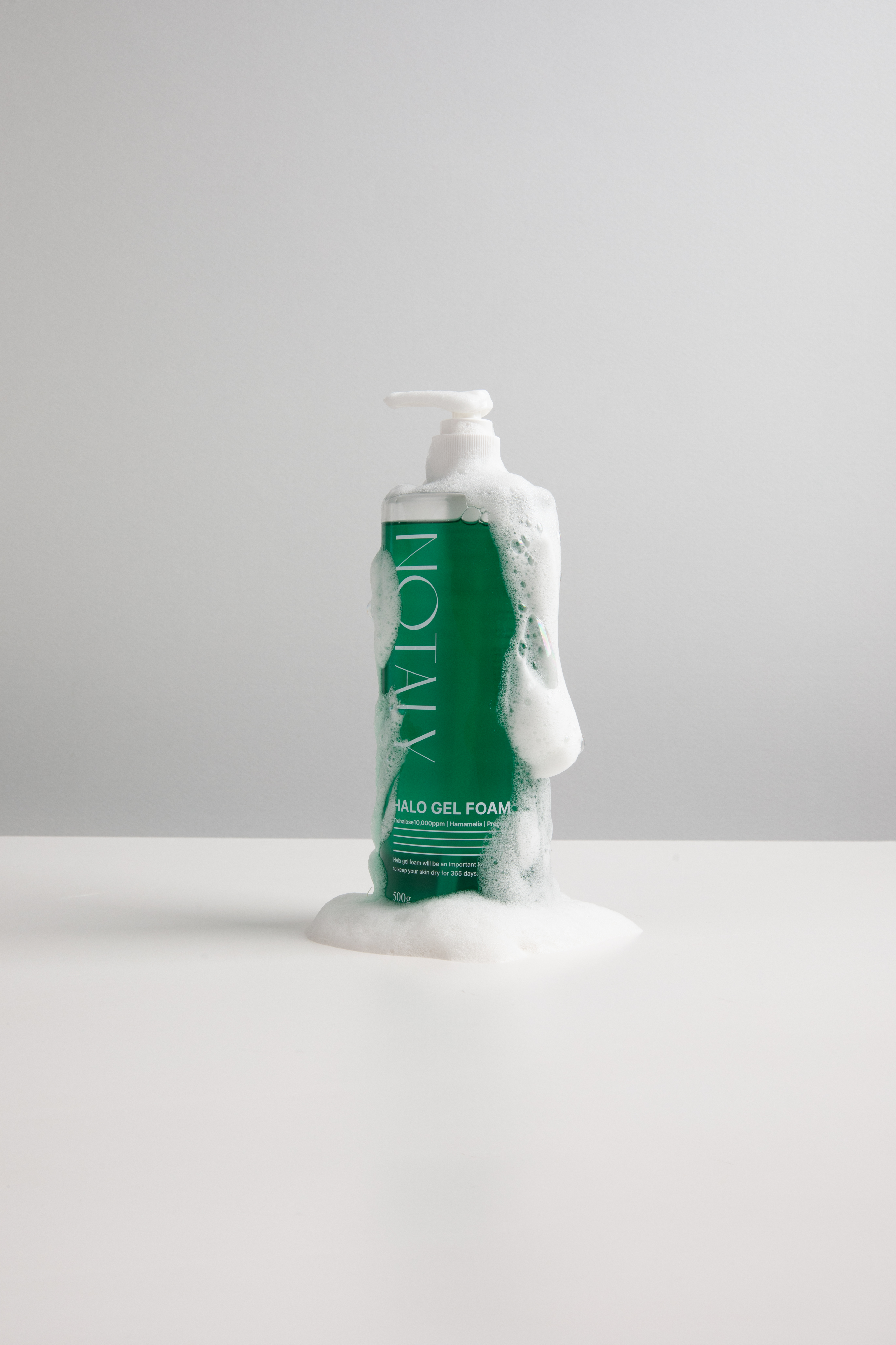 (노탈리) 할로겔 폼 클렌징 클렌저 500ml + 거품공병 약산성 세안제 - 메인 이미지