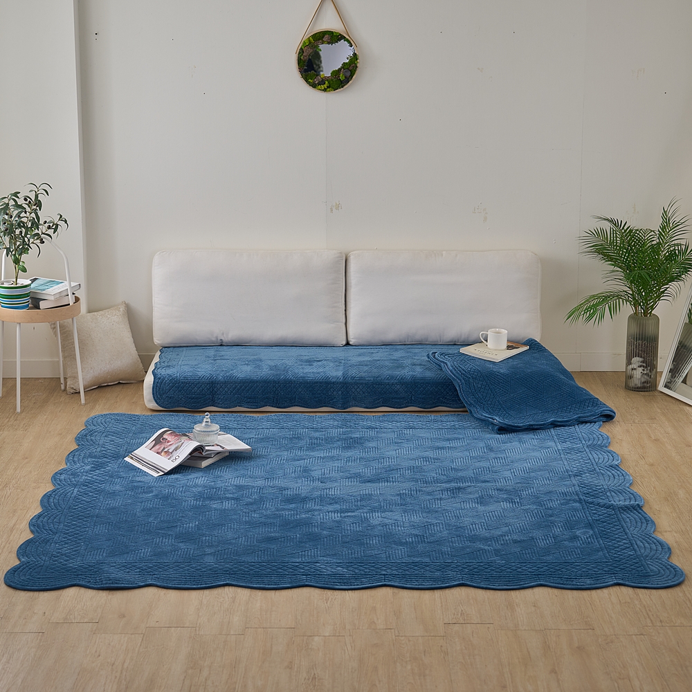 나라데코 극세사 퀼팅 워싱 목화솜 러그 쇼파패드 카페트 160x210