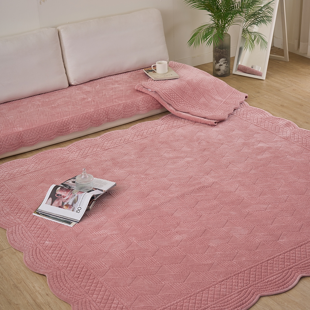 나라데코 극세사 퀼팅 워싱 목화솜 러그 쇼파패드 카페트 160x210