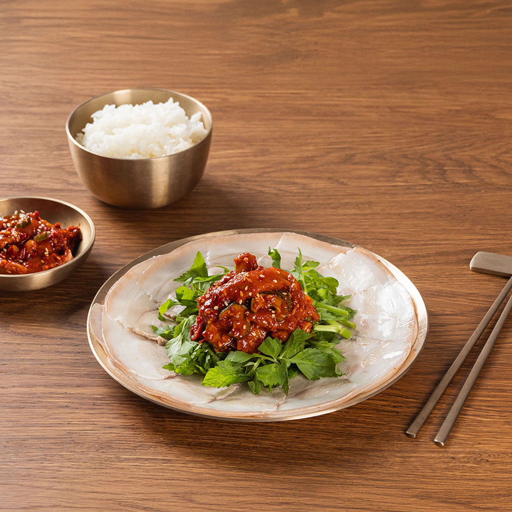 방이굴림만두 떼굴 지리산버크셔K냉제육과 홍어무침(500g) - 상세 이미지 4