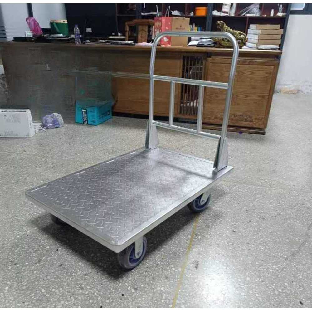 산업용 스텐 대차 엘카 이동식 운반용 작업 수레 90x60cm + 6인치 나일론 휠 - 상세 이미지 2