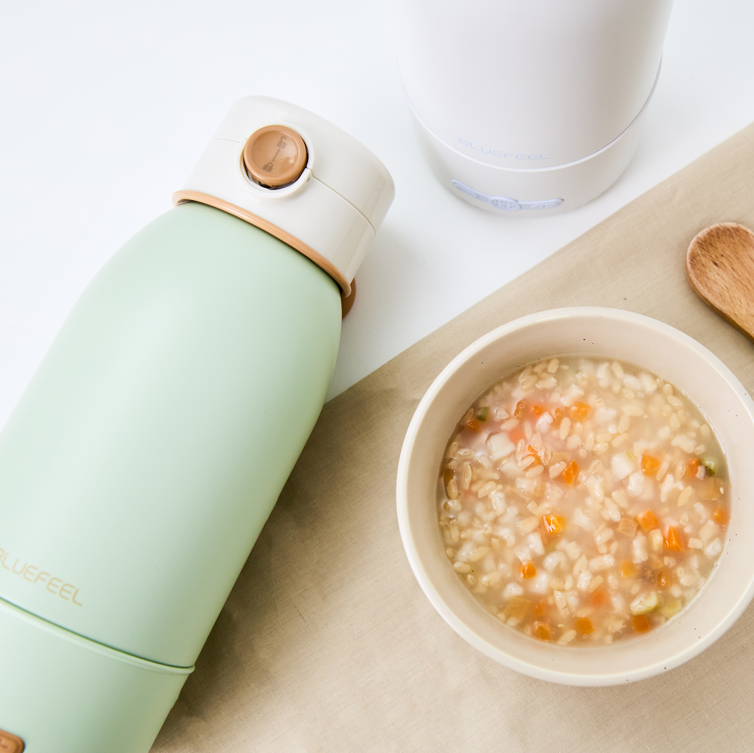 블루필 힛백 가열 텀블러 휴대용 분유포트 무선 전기포트 이유식 여행용 티 커피 500ml