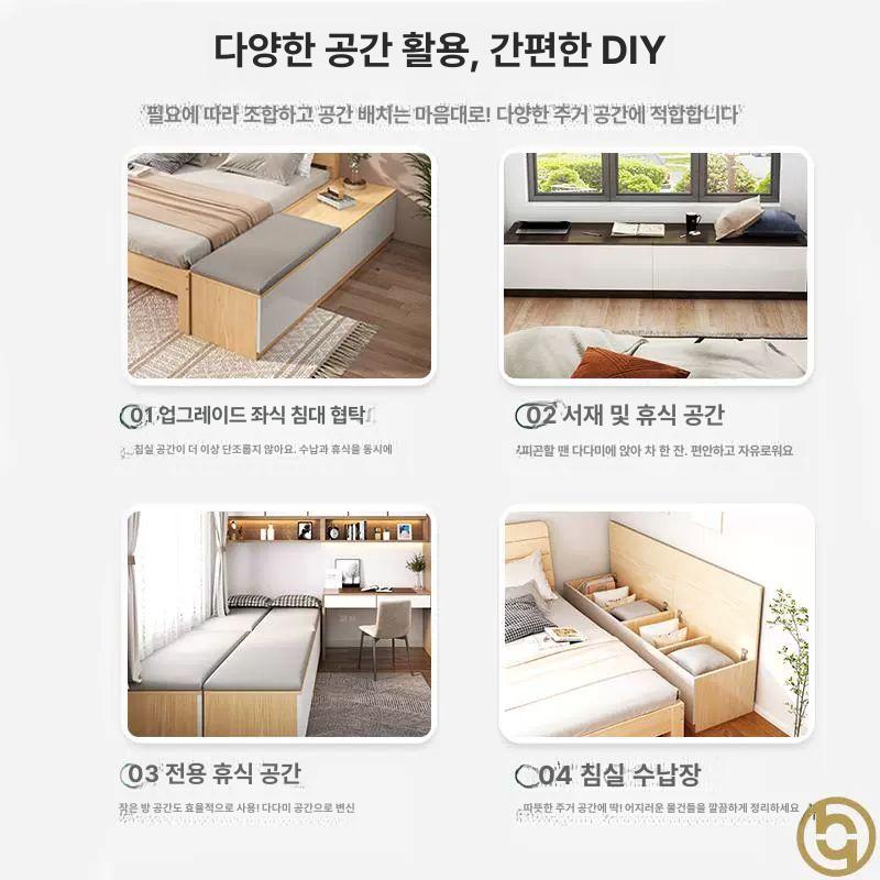 침대확장 프레임 접이식 보조베드 간이침대 침실가구 - 상세 이미지 4