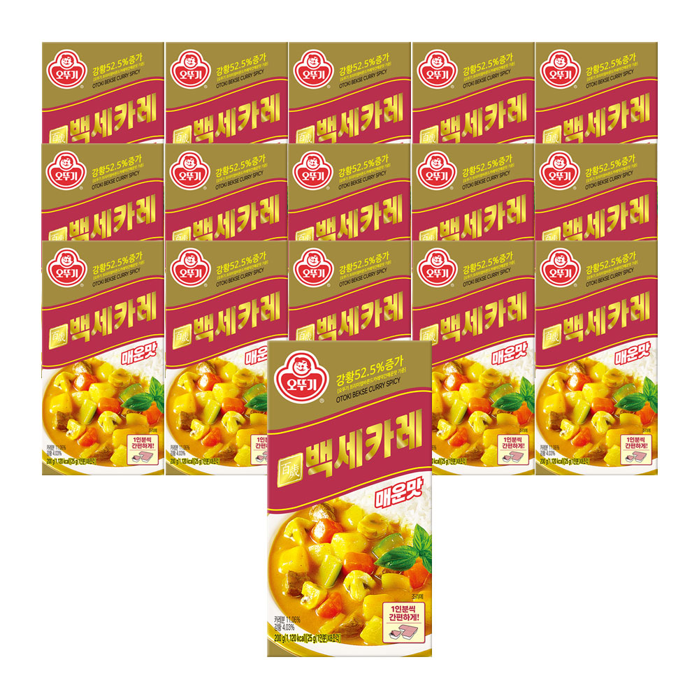 오뚜기 백세카레 고형 매운맛, 200g, 16개 - 상품 이미지