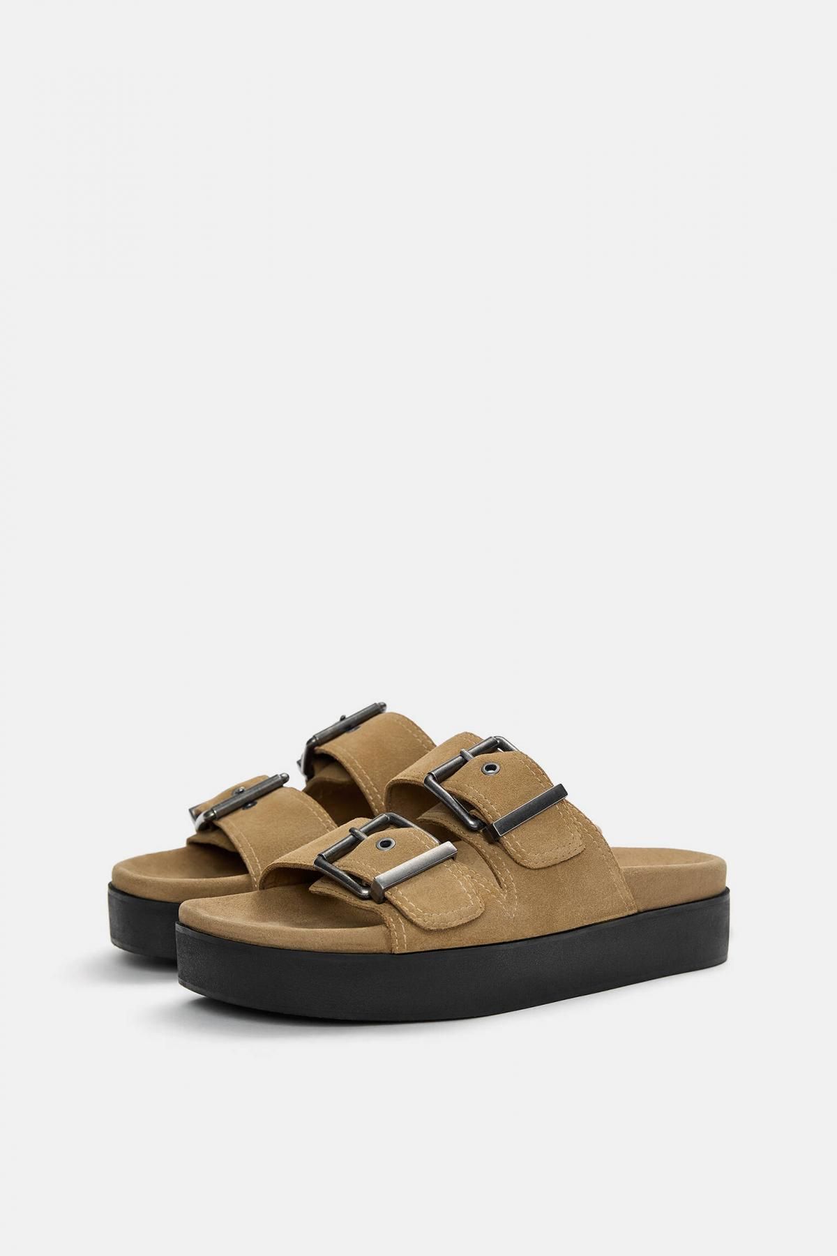 풀앤베어 청키 버클 스트랩 레더 샌들 1703/640 LEATHER - 상세 이미지 3