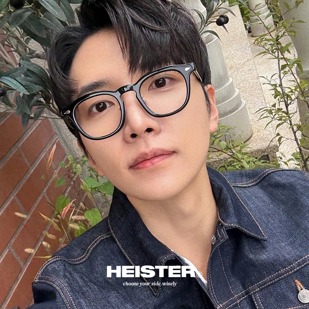 하이스터 버트 Bert BSV 블랙 아넬형 둥근 사각 코받침 뿔테 안경테 - 상세 이미지 2