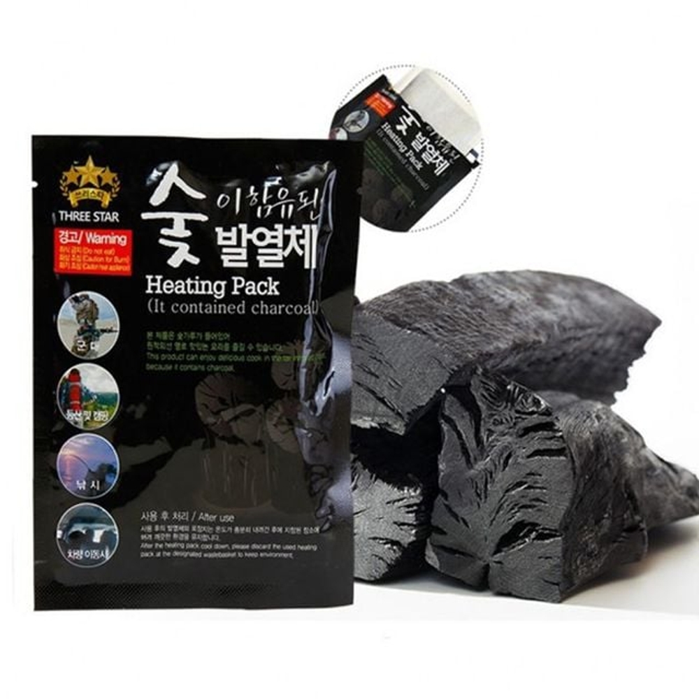 야영 취사 음식 조리 숯 발열체 발열팩 80g 10개 - 상품 이미지
