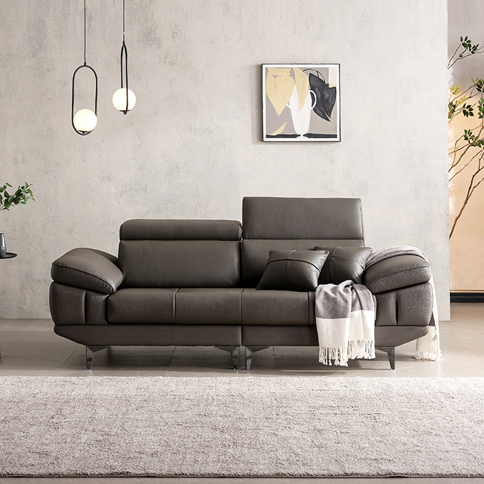 보루네오 벤티 이태리 천연소가죽 헤드틸팅 3인용 소파 / 자재등급 E0 국내제조