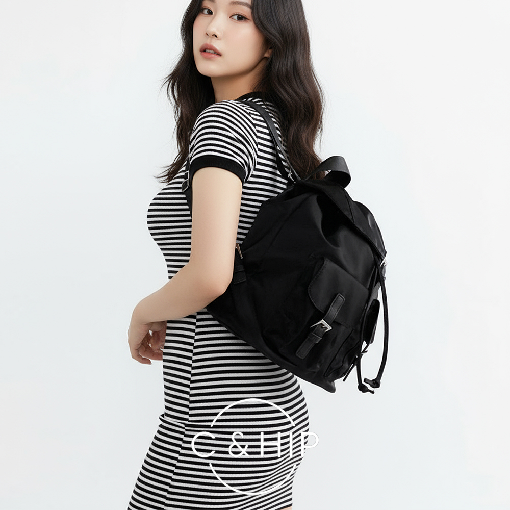 빅쳐 데일리 나일론 복조리 미니 가방 백팩 - 메인 이미지