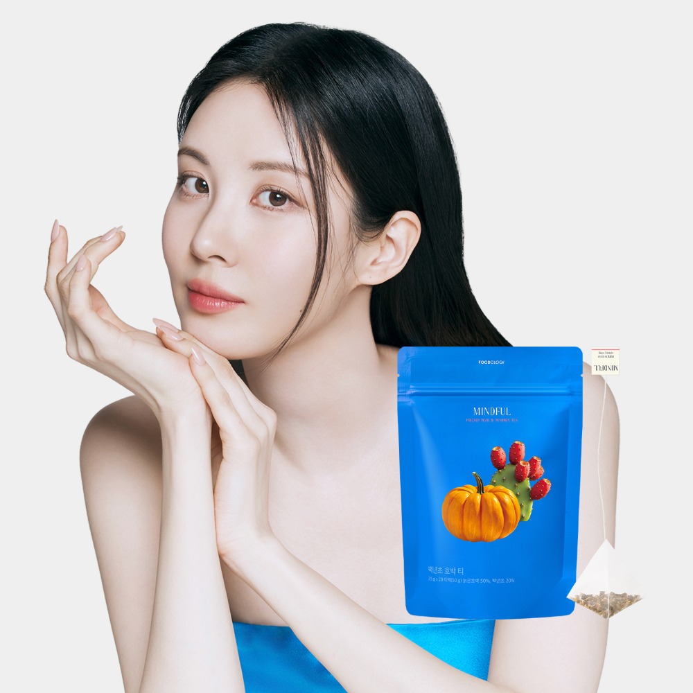 푸드올로지 지중해 백년초 호박 티 카페인 없는 물대용 v루틴 차 제품 이미지