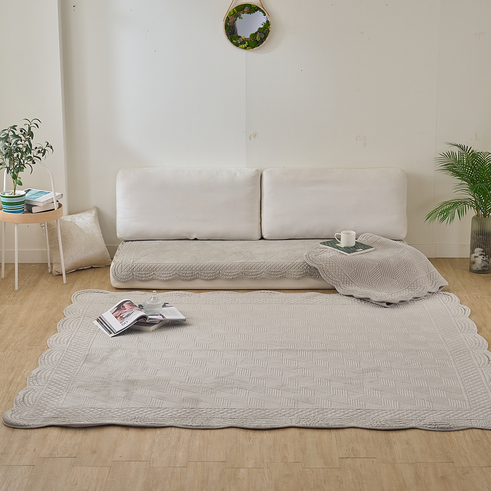 나라데코 극세사 퀼팅 워싱 목화솜 러그 쇼파패드 카페트 160x210