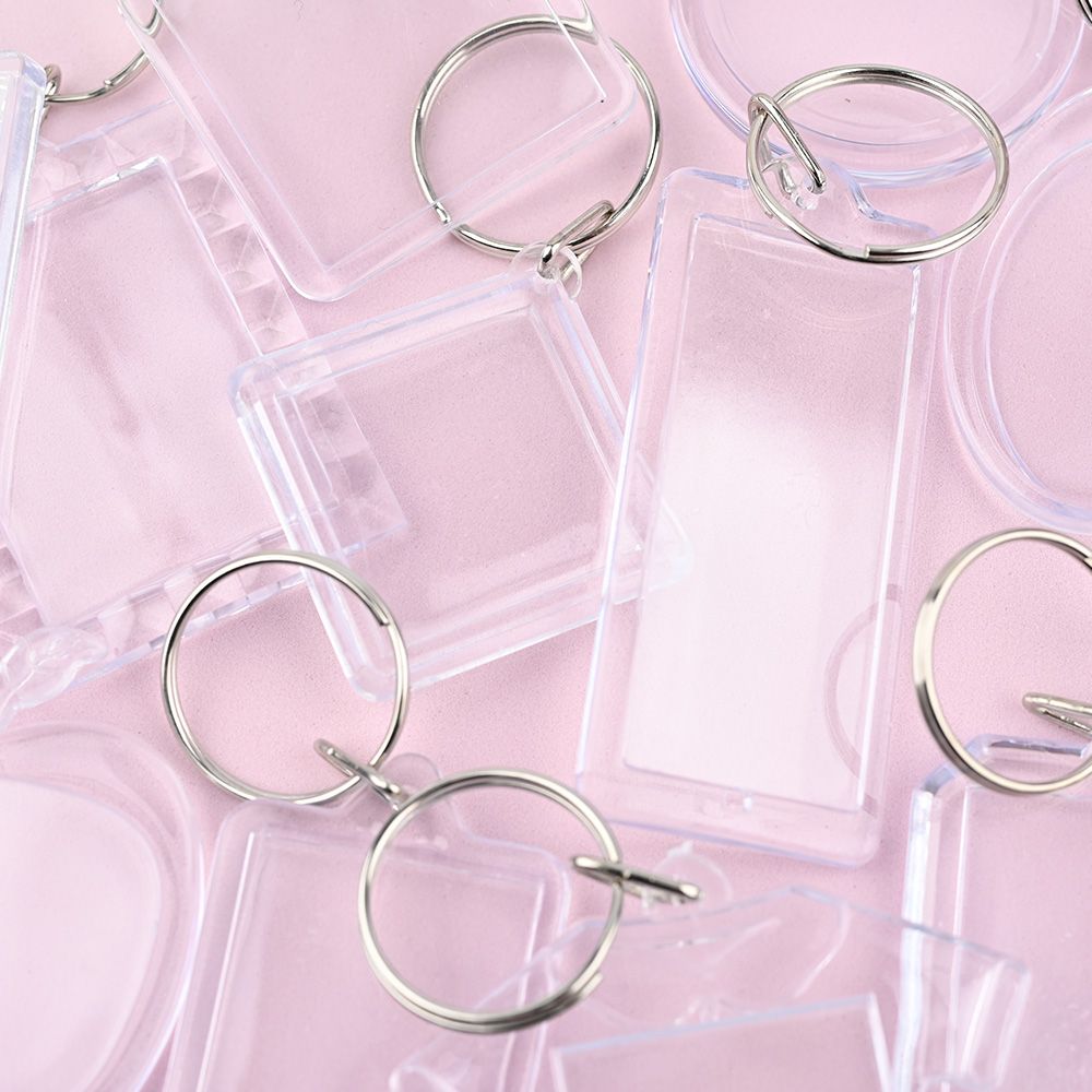 아크릴 액자 키링 14종 포카 열쇠고리 제작 가방 키홀더 DIY 투명 증사 포토 만들기 재료 플라스틱 사진 굿즈 이미지 2