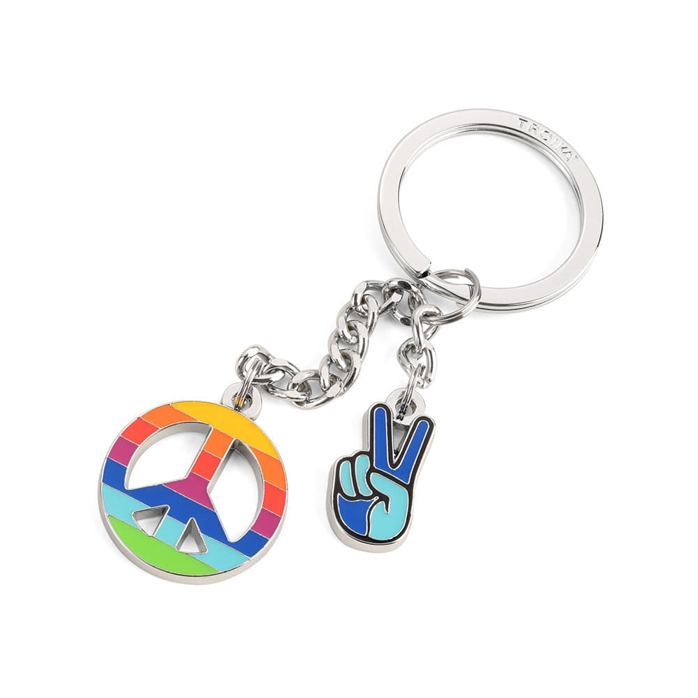 독일 브랜드 트로이카 명품키링 평화를 상징하는 SMALL PEACE 키링(KR22-68/CH) - 메인 이미지