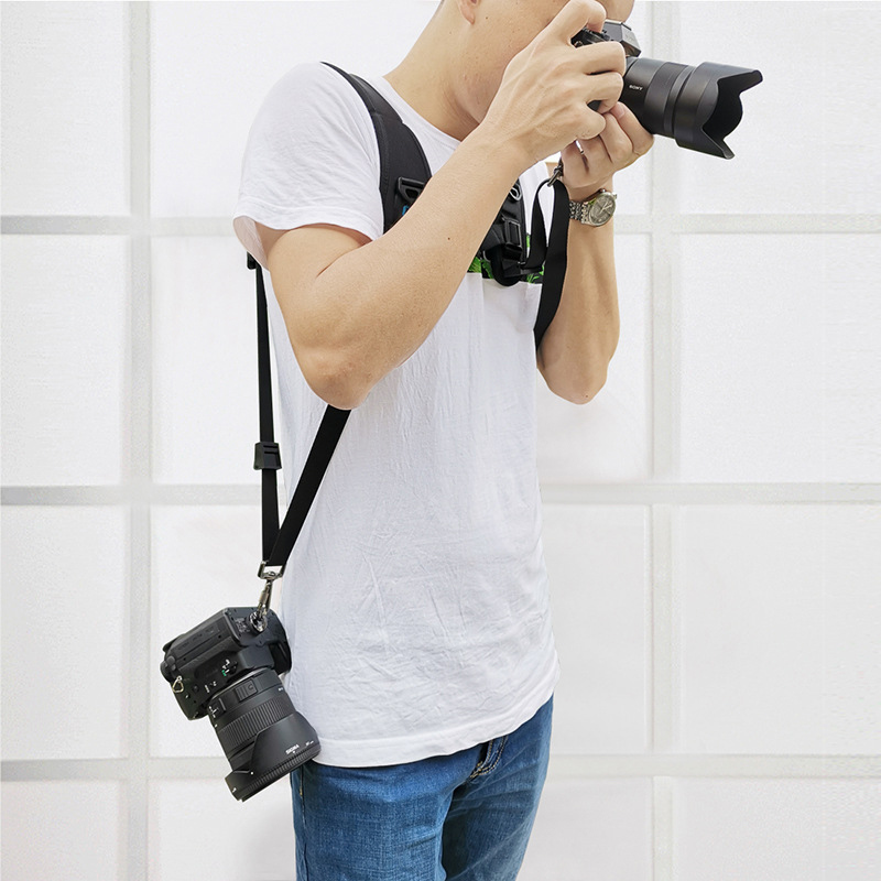 DSLR 카메라 투바디 스트랩 촬영조끼 듀얼 퀵버클 벨트 고리 - 상세 이미지 2