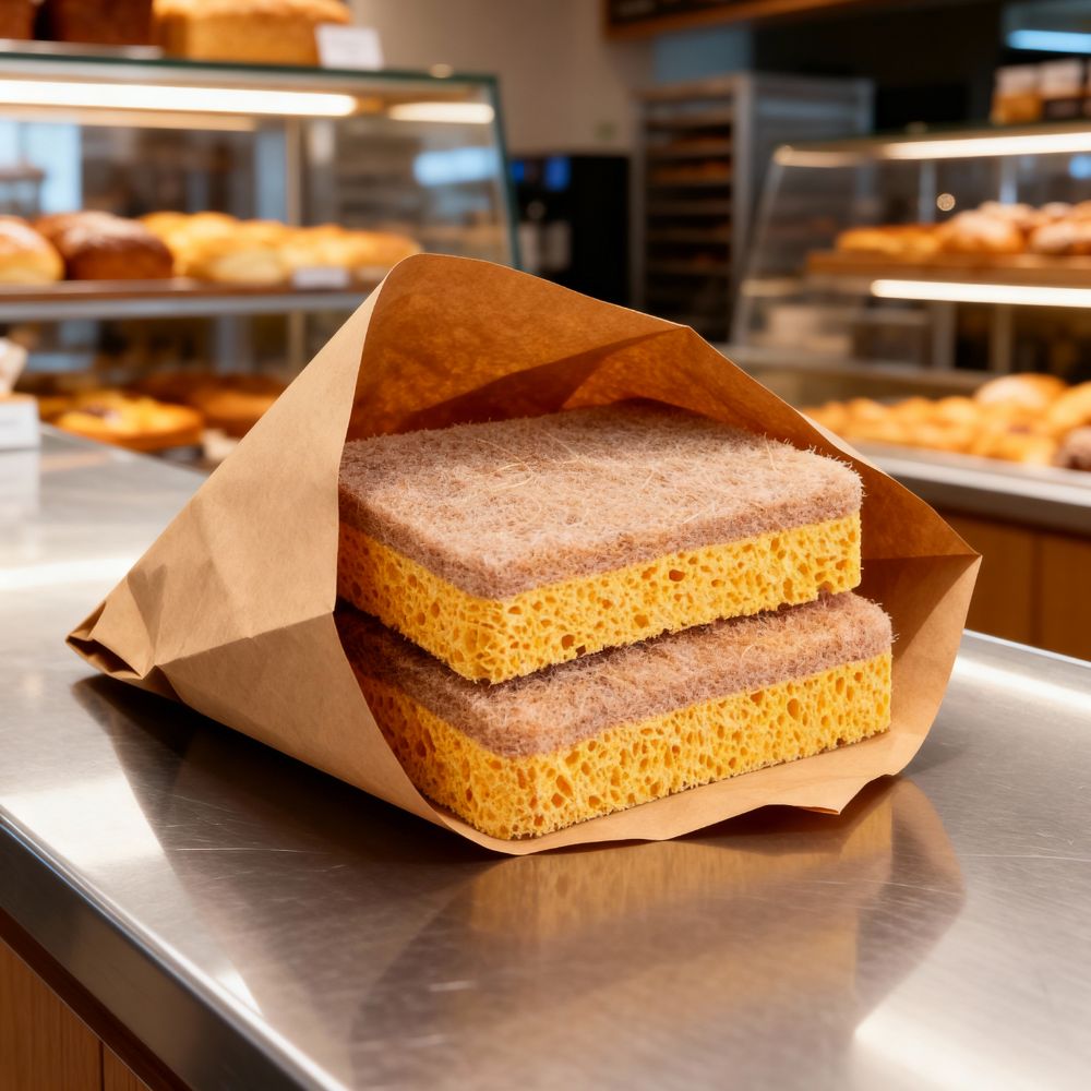 달리 네모네모잘 양면 설거지 주방 수세미 스펀지 천연 수세미 5+1