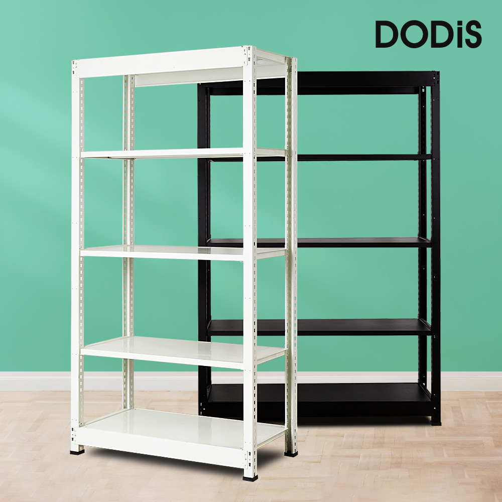 철제선반 경량랙 5단 조립식 앵글 무볼트 창고 선반 100kg 600x300x2100