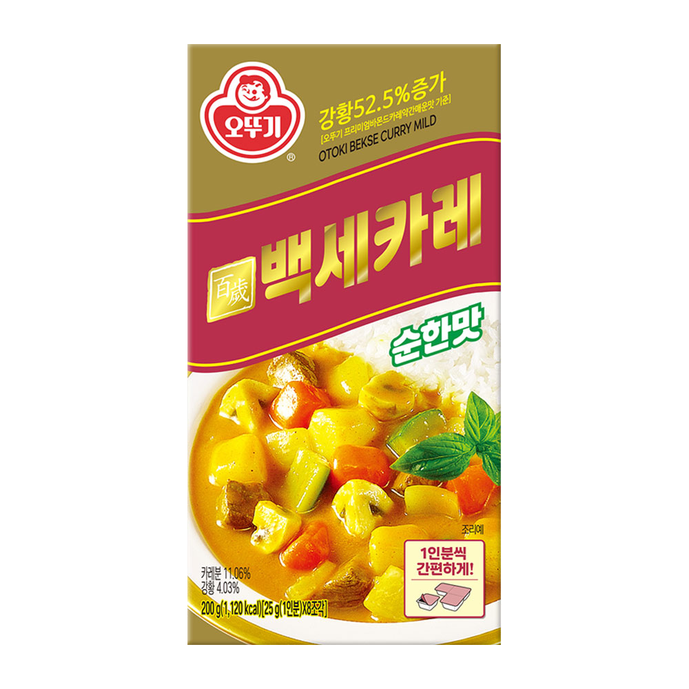 오뚜기 백세카레 고형 순한맛, 200g, 1개 - 상품 이미지