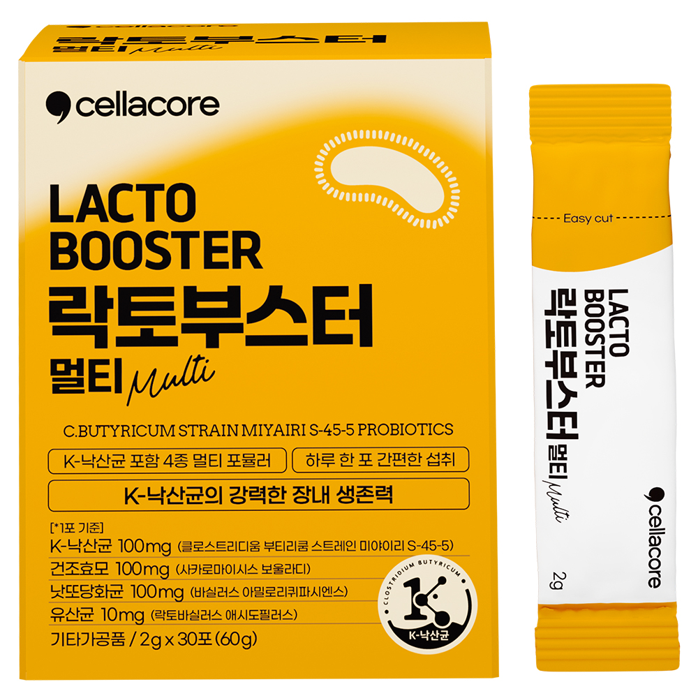 셀라코어 락토부스터 멀티 낙산균 유산균 영양제 장 건강 프로바이오틱스 30포, 1개 - 상품 이미지