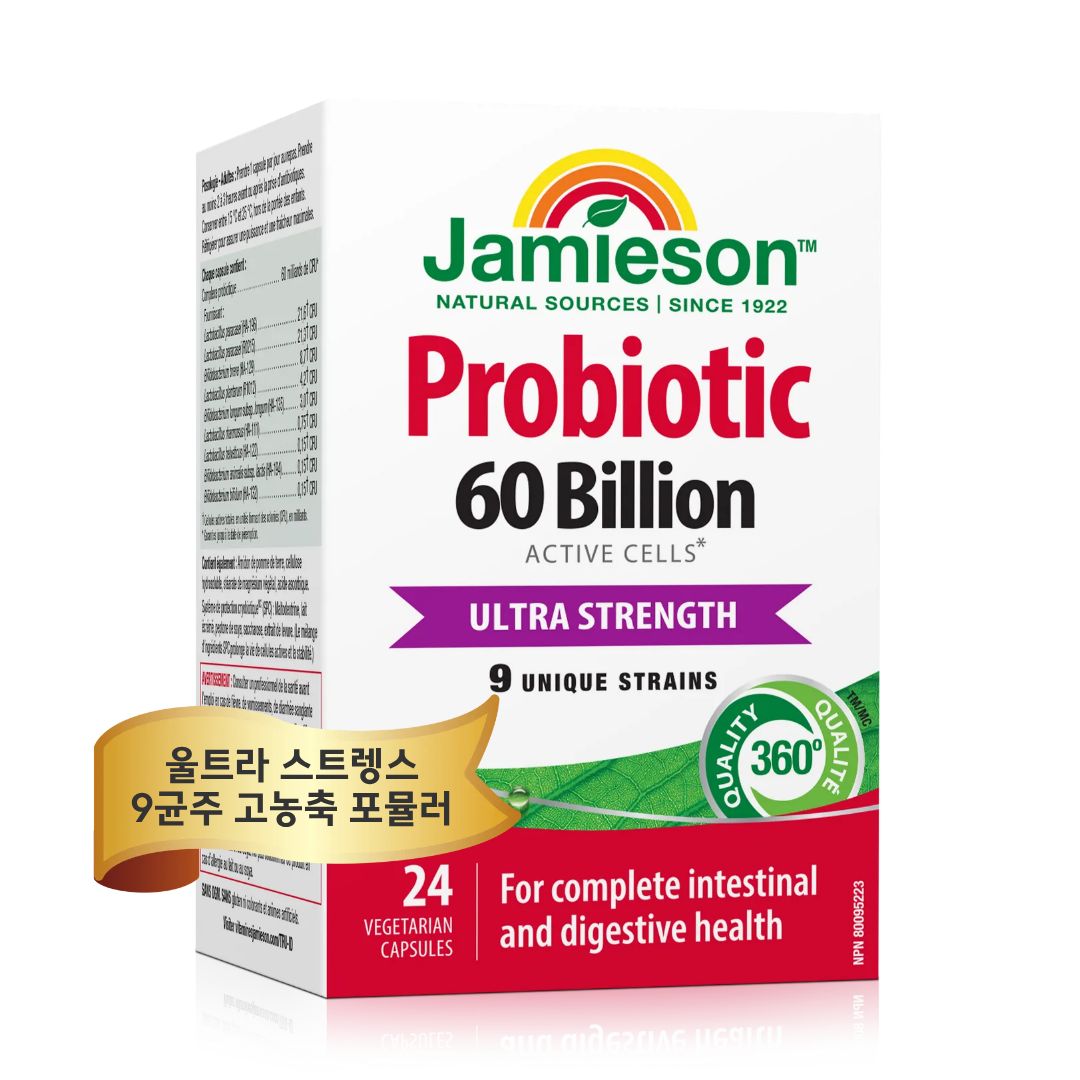 [5+1] 자미에슨 유산균 Jamieson 프로바이오틱스 600억 24정 - 상품 이미지