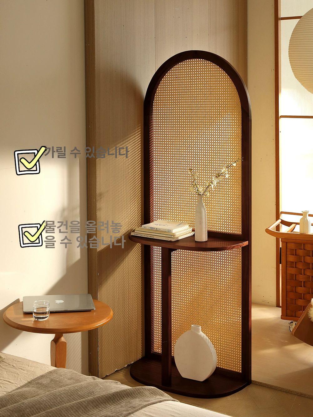 대형 라탄 공간 파티션 상업용 갤러리 분리 대나무 가벽 칸막이 - 상세 이미지 2