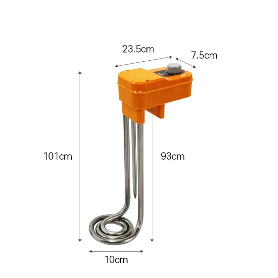 작업현장 돼지꼬리히터 3Kw 전기온수히터 1000mm