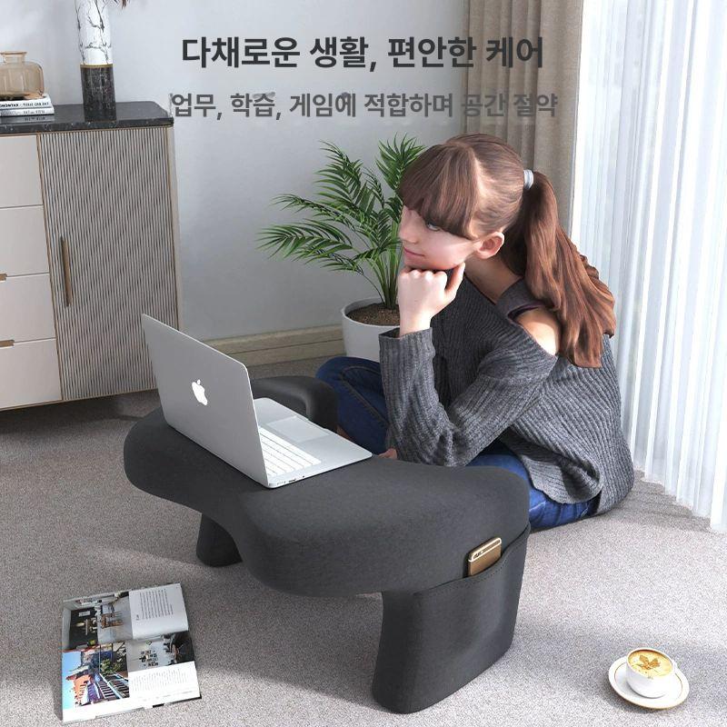 독서쿠션 스터디쿠션 노트북 테이블 쿠션 다크그레이 - 상세 이미지 4