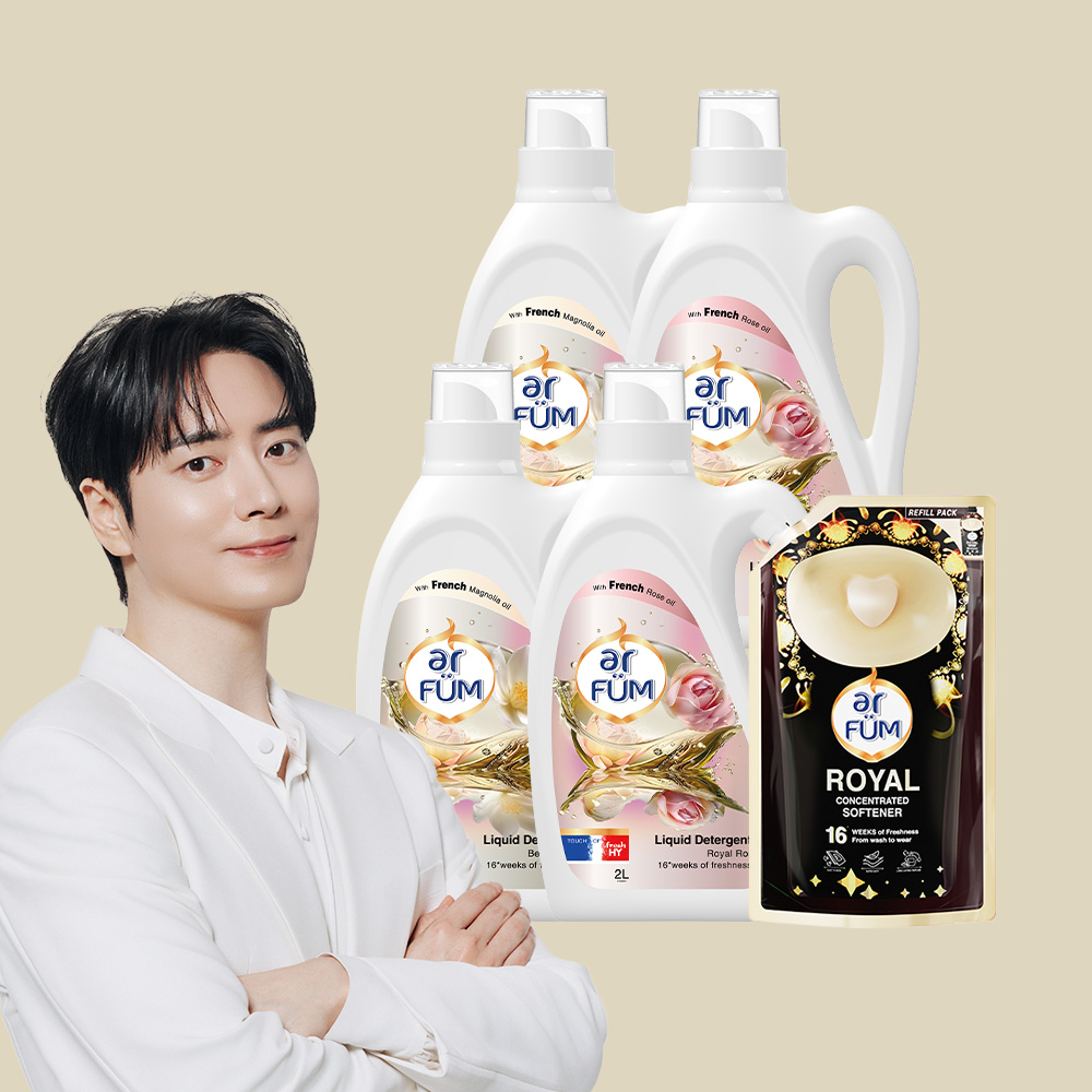 아로퓸 가든 컬렉션 액체 세탁세제 뷰티풀라이프 2Lx4,유연제530ml 증정 - 메인 이미지