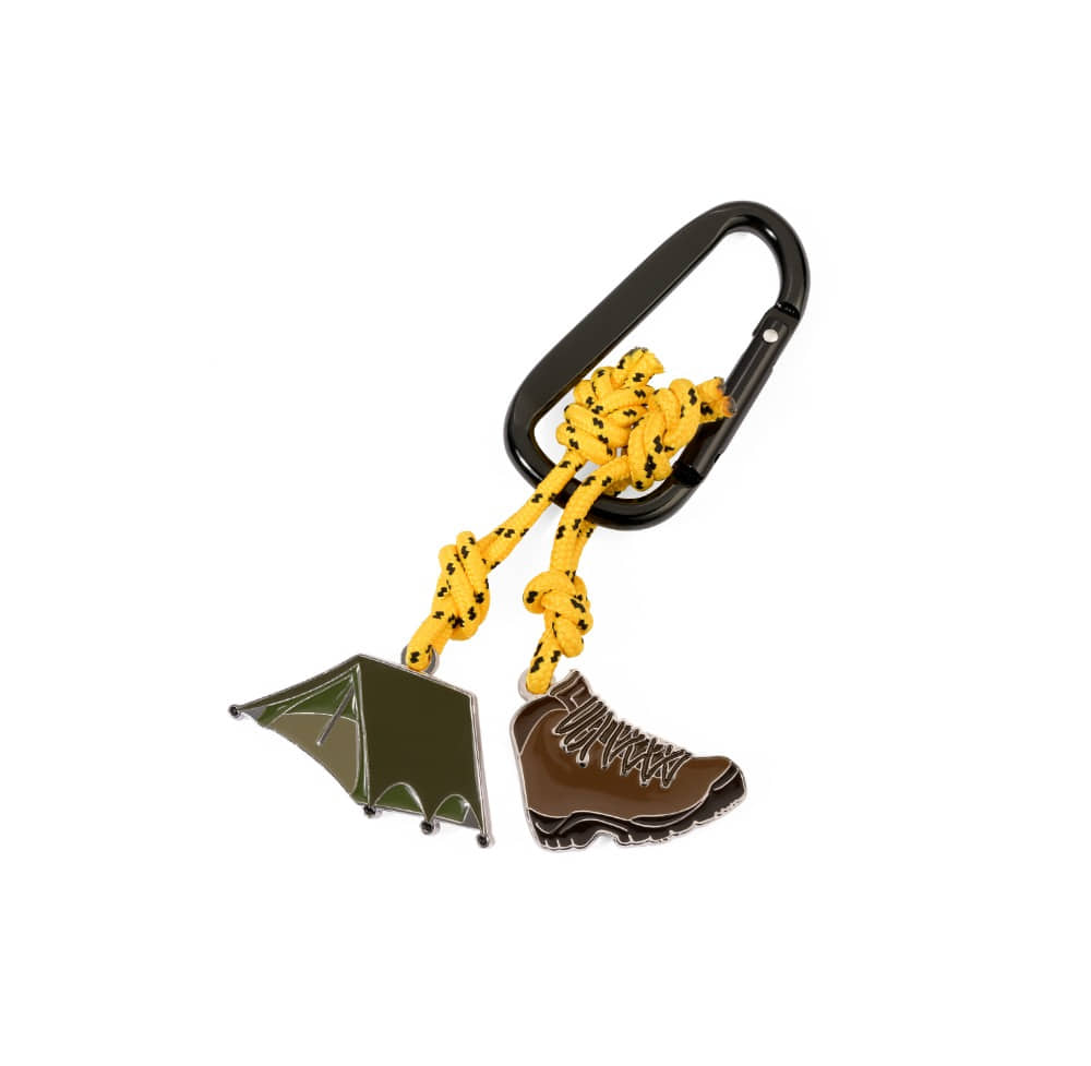 독일 브랜드 트로이카 명품키링 자연과 함께하는 여행을 상징하는 TENT&BOOT 키링(KR23-06/BK) - 메인 이미지