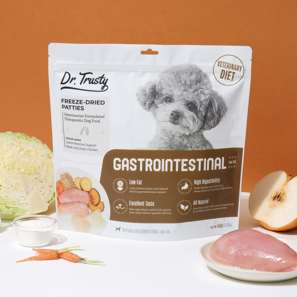 닥터트러스티 가스트로인터스티넬 로우팻 동결건조 췌장염 처방사료 33장 150g 저지방 소화 이미지 2