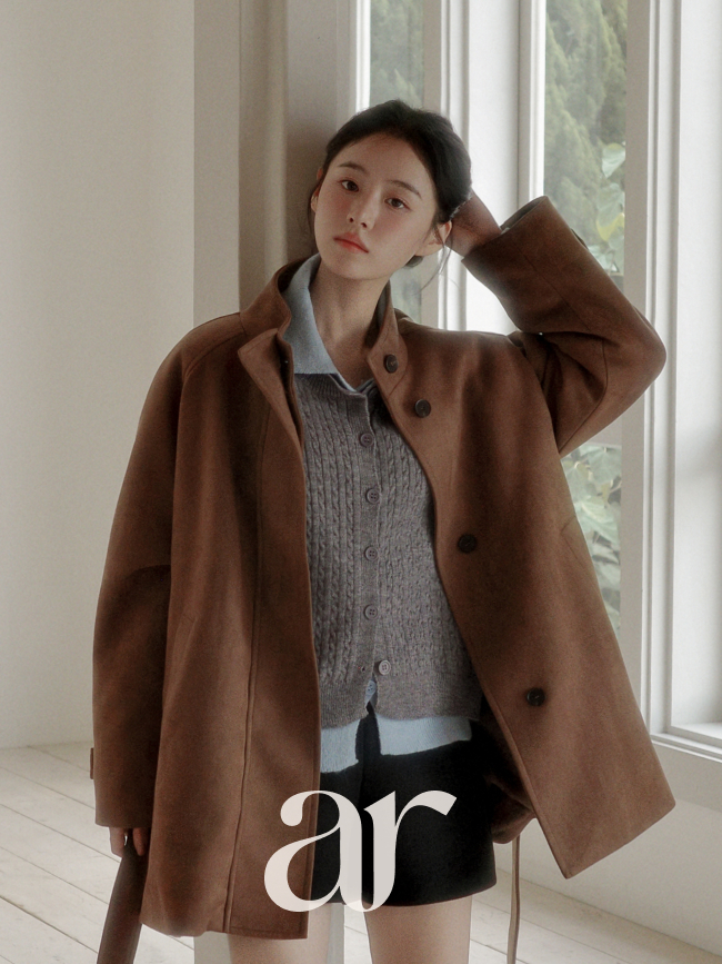 [자체제작] (MADE) 전체퍼안감 허리스트랩 하프 스웨이드 무스탕 ct1662 이미지 2